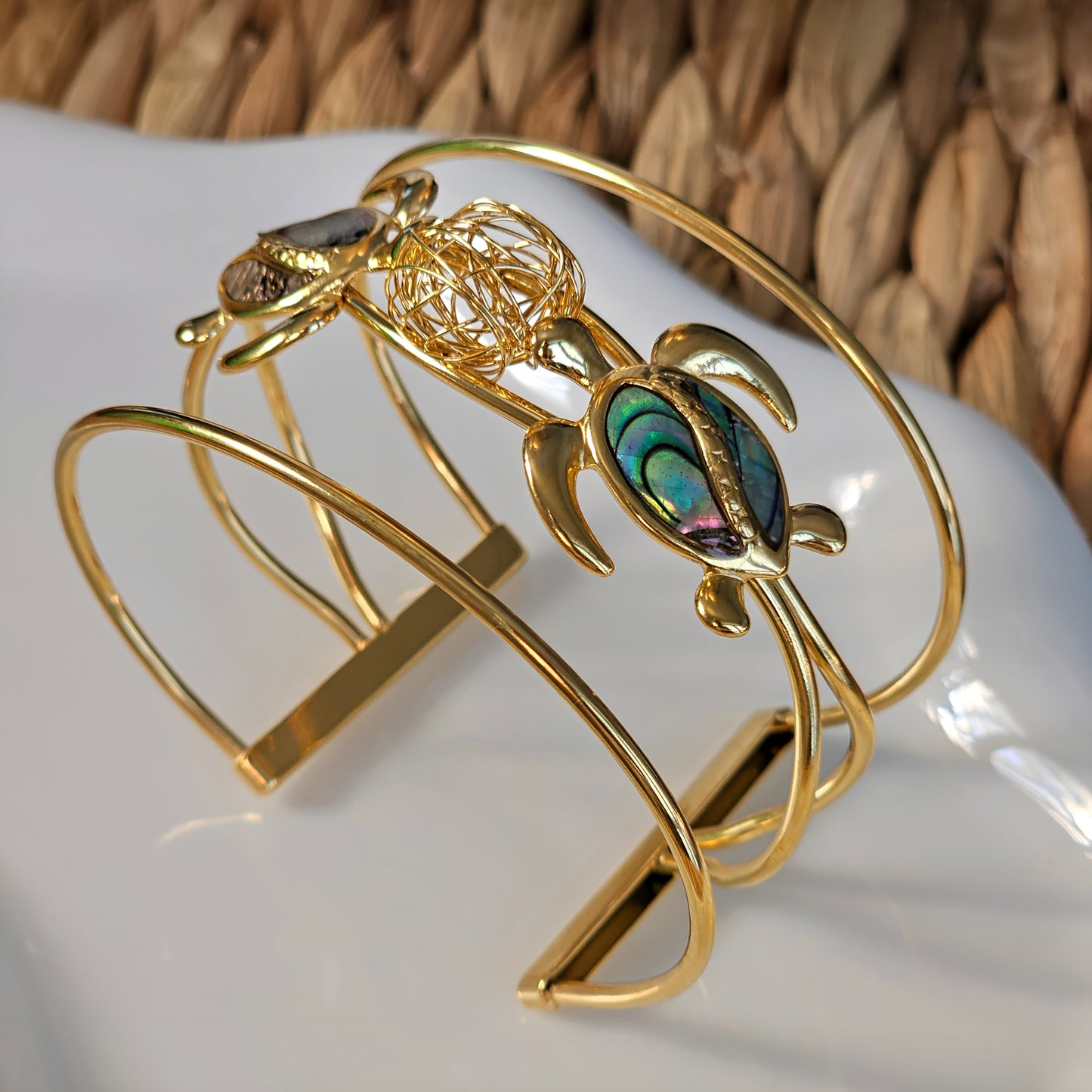 Abalone Shell Sea Turtle Bangle