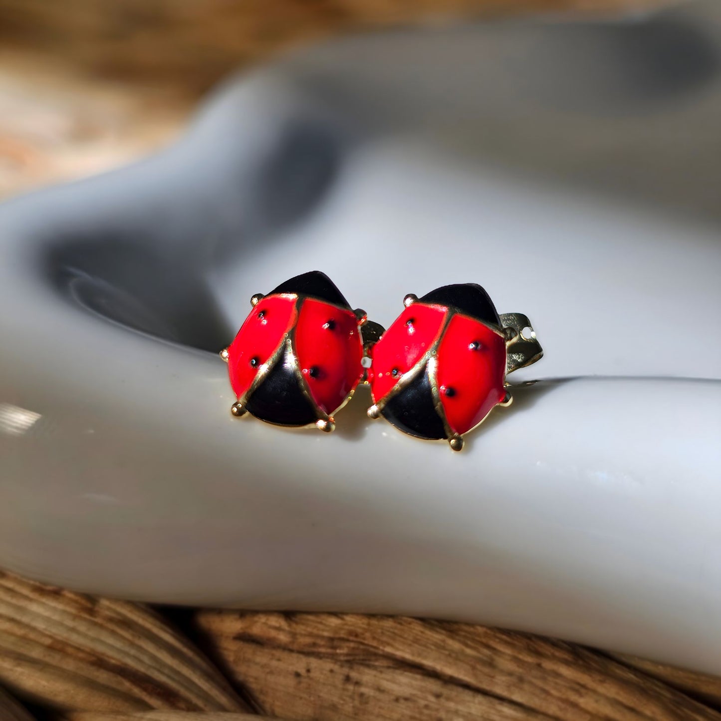 Tiny Ladybug Studs