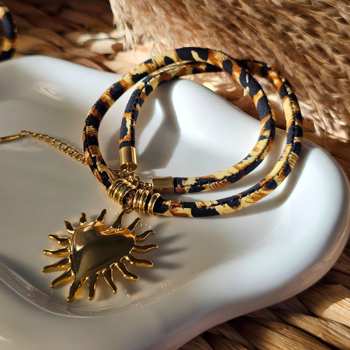 Animal Print Cord Necklace