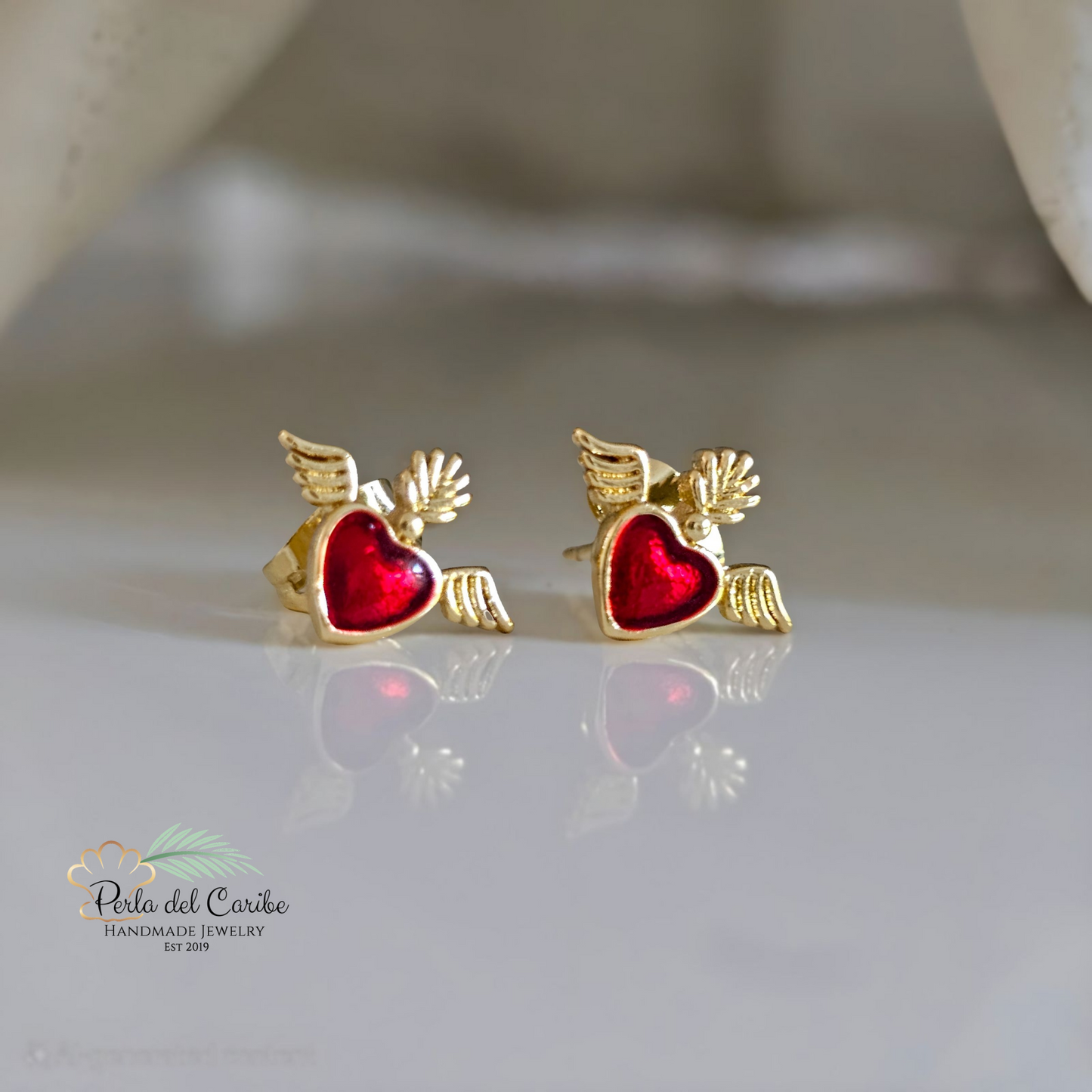 Heart Wings Studs (Mini)