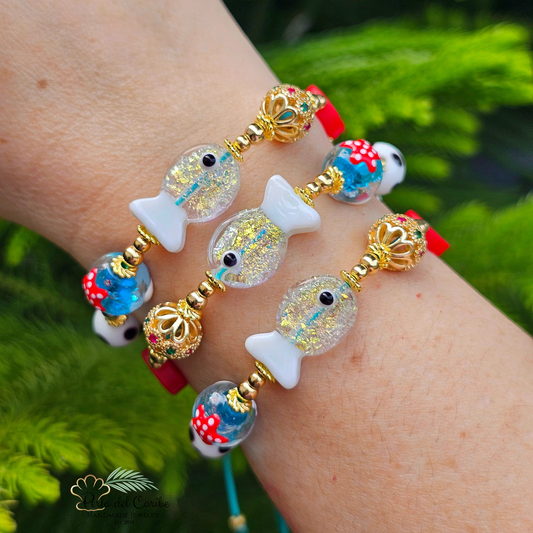 Glitter Fish Cord Bracelet