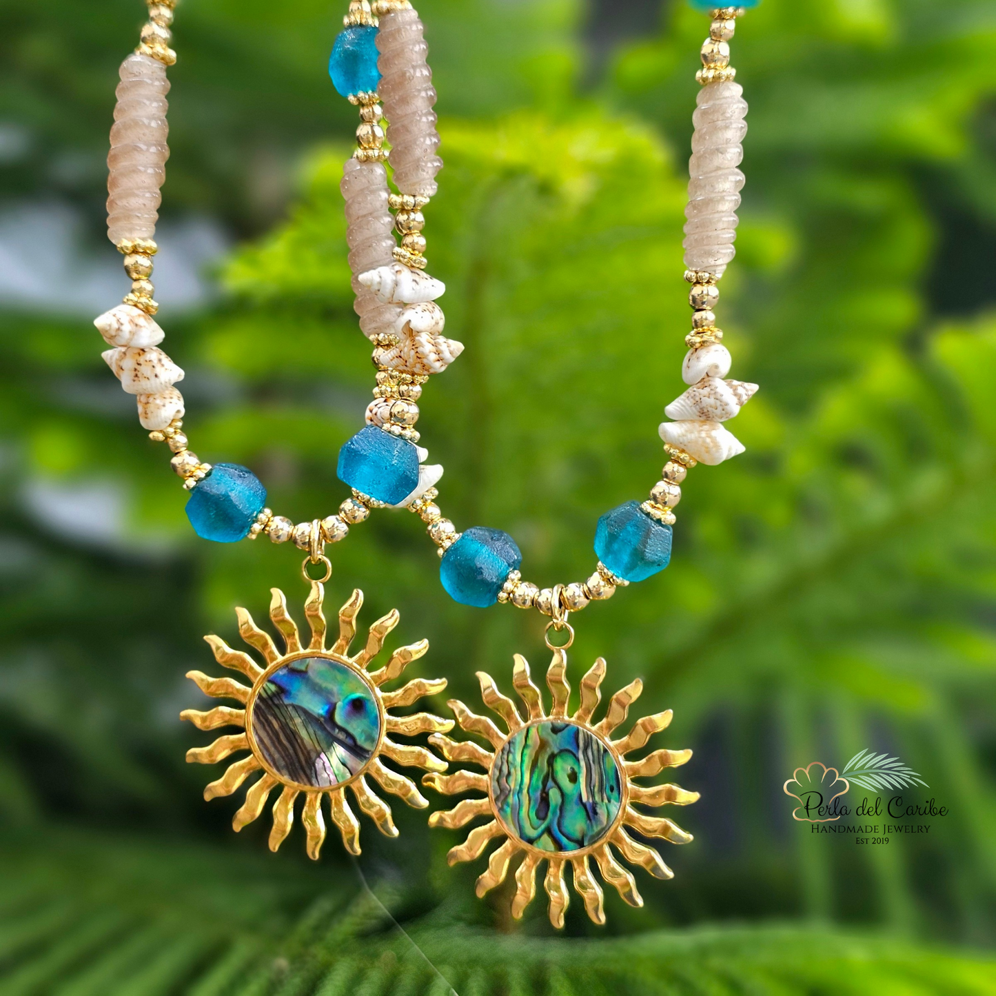 Abalone Shell Sun Necklace