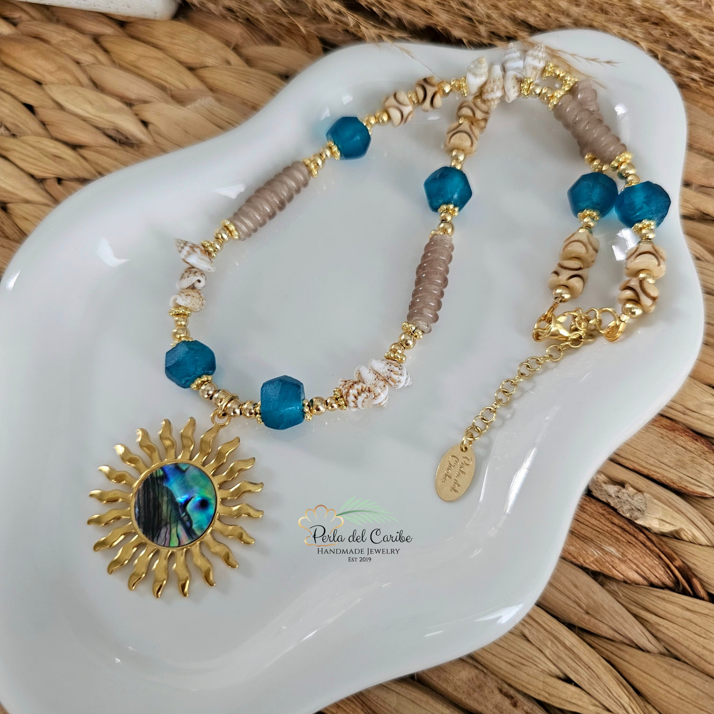 Abalone Shell Sun Necklace