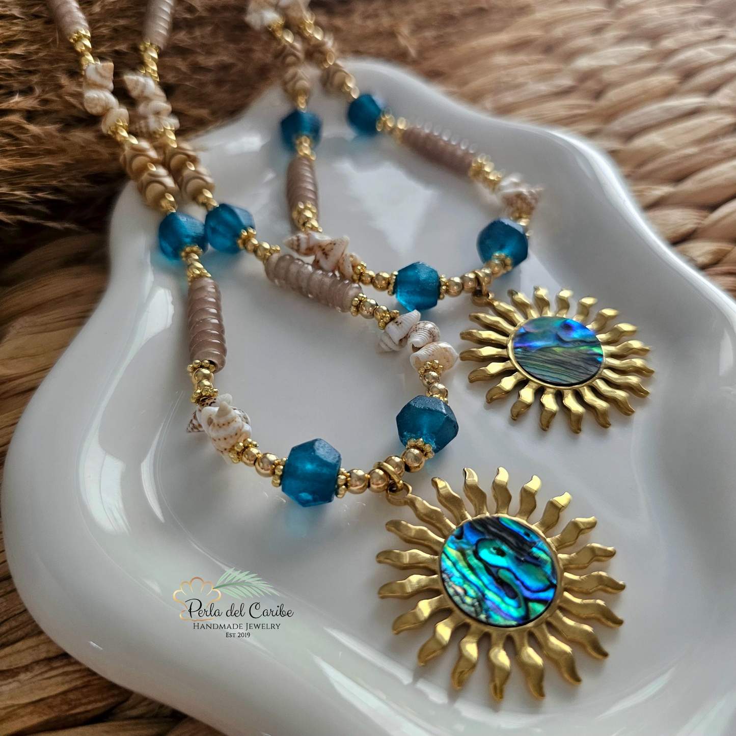 Abalone Shell Sun Necklace