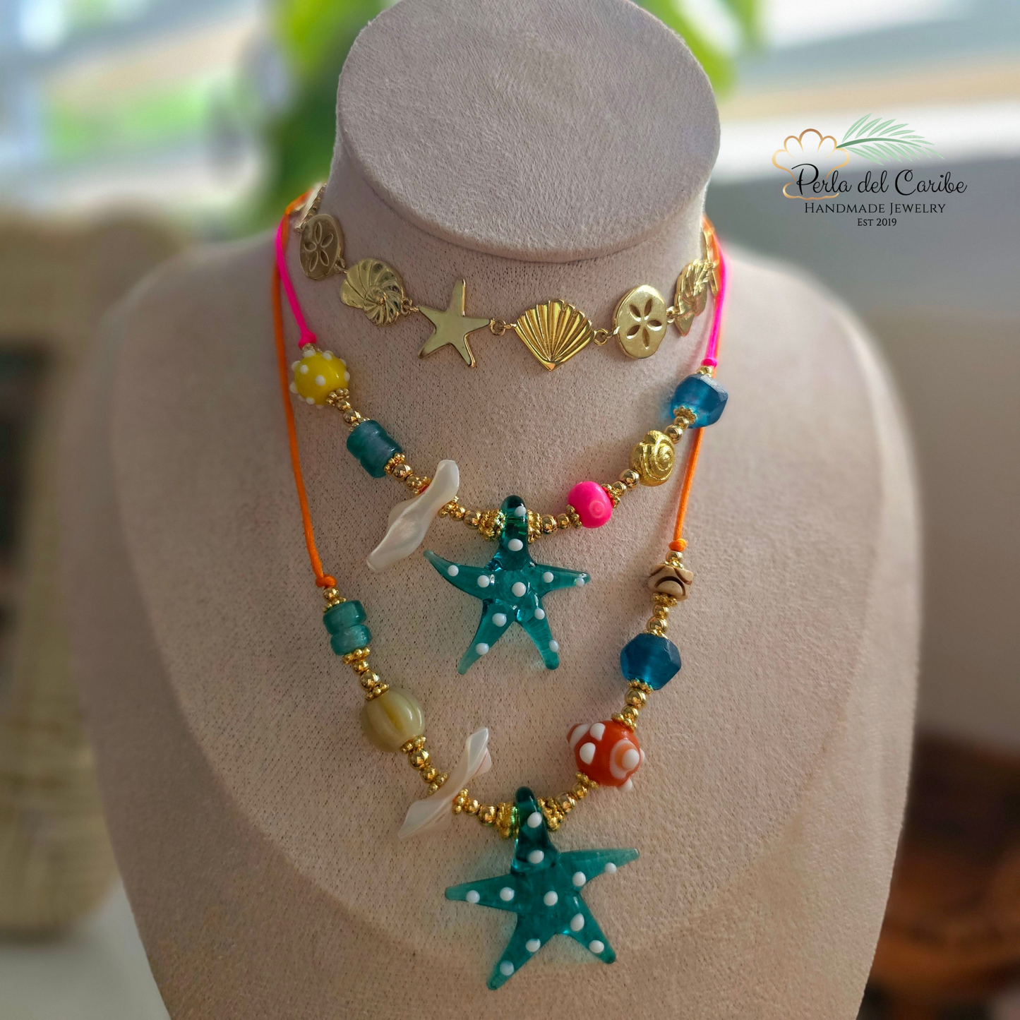 Aquamarine Starfish Necklace