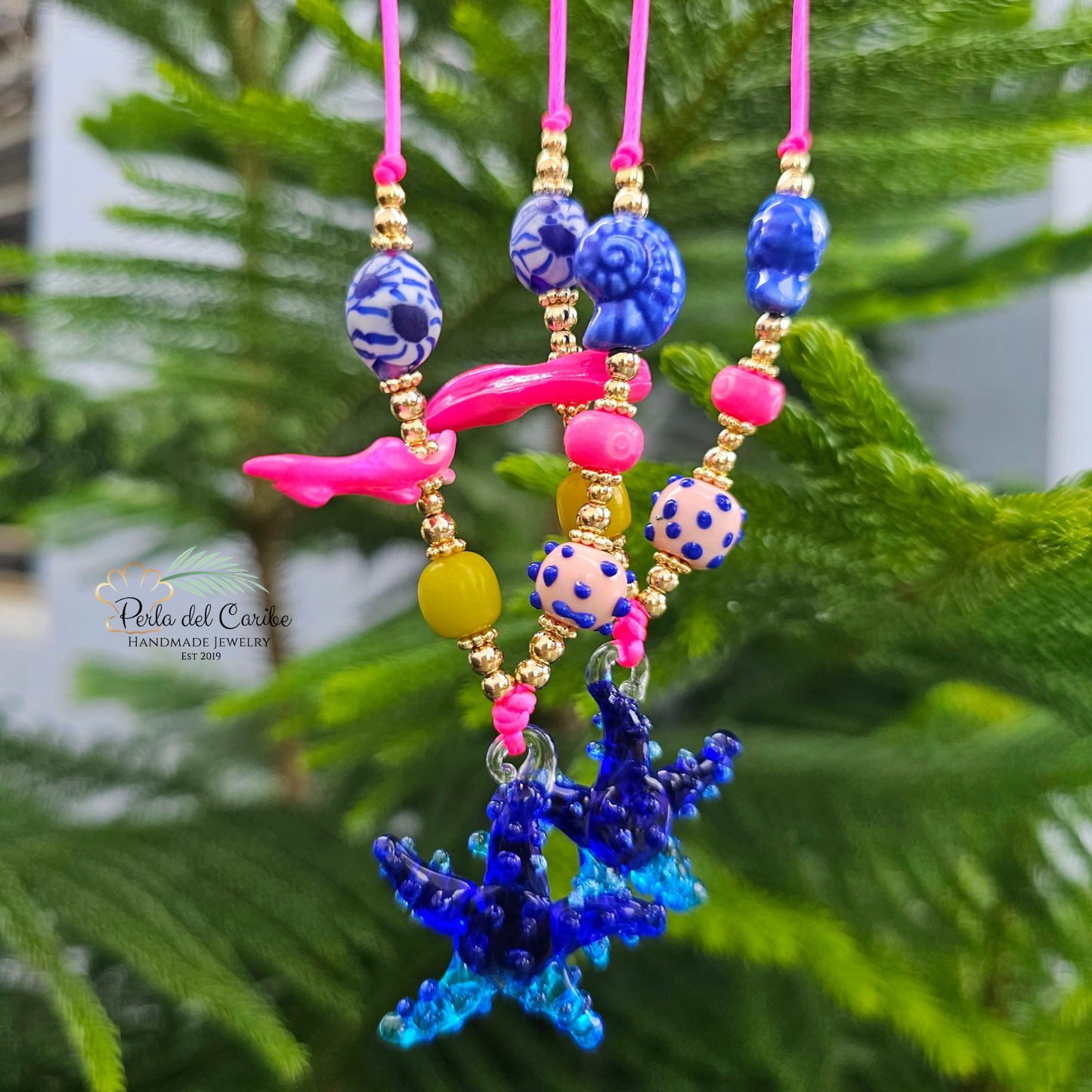 Starfish Murano Cord Necklace