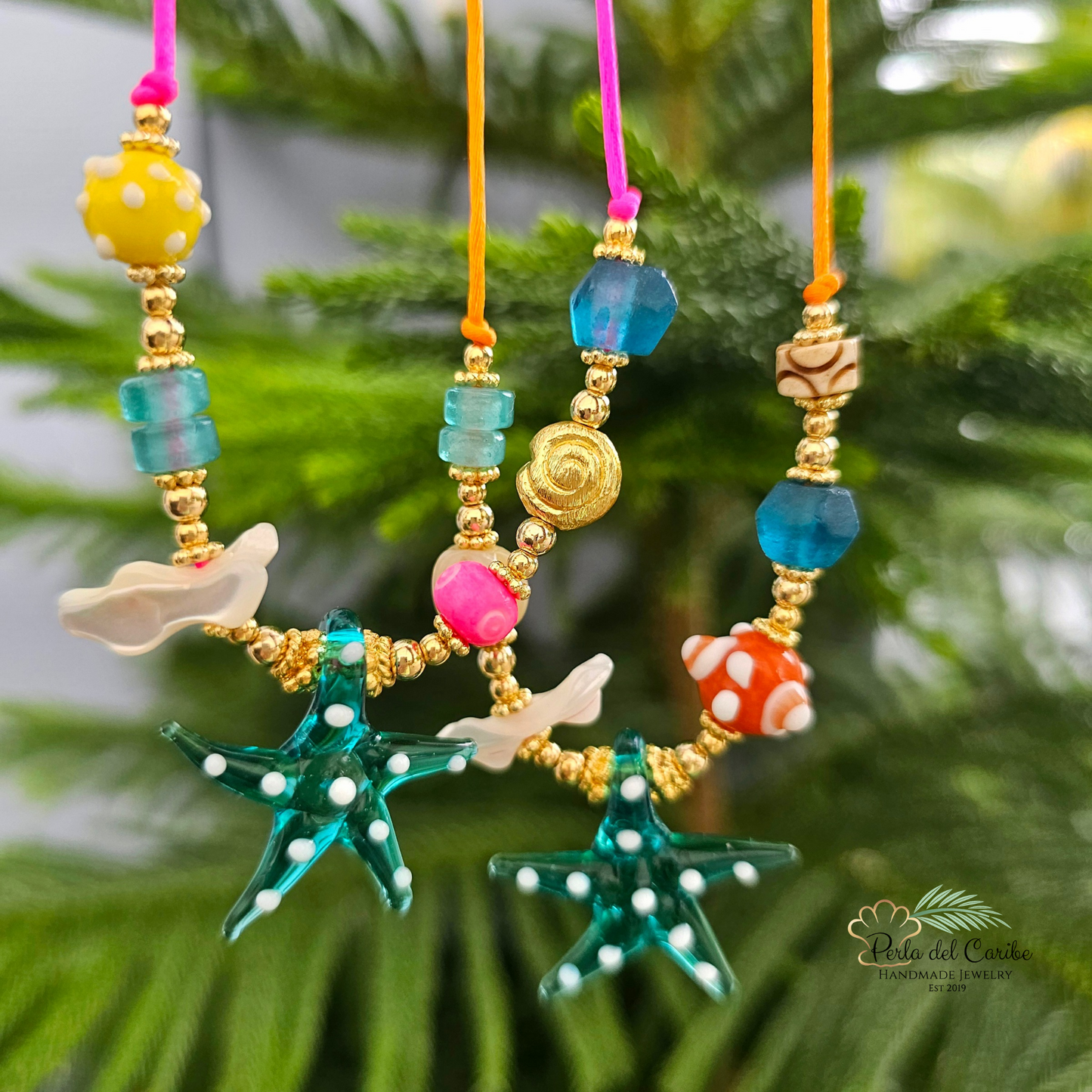 Aquamarine Starfish Necklace