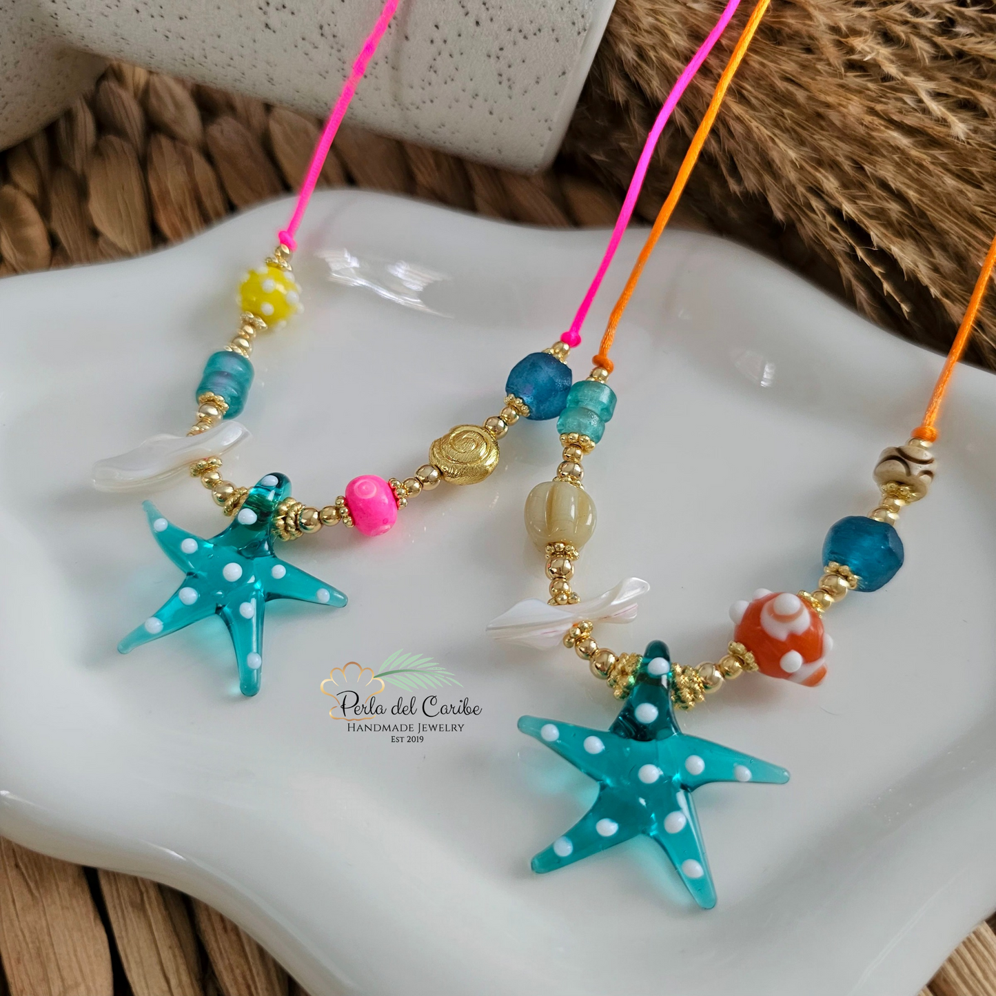 Aquamarine Starfish Necklace