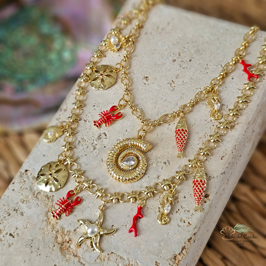 Summer Multi Charm Necklace