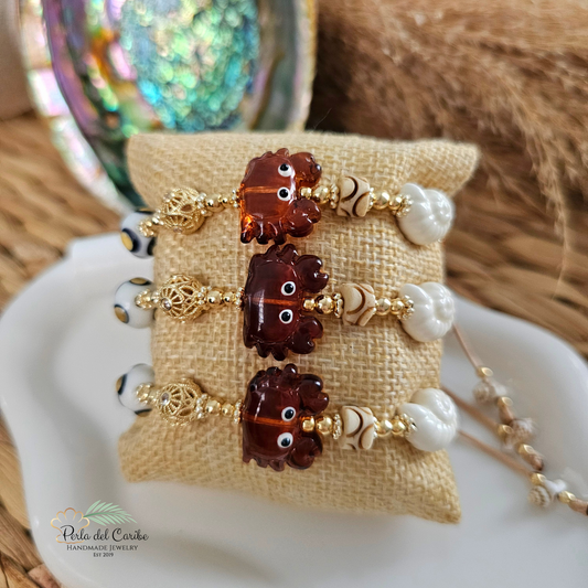 Brown Crab Adjustable Bracelet