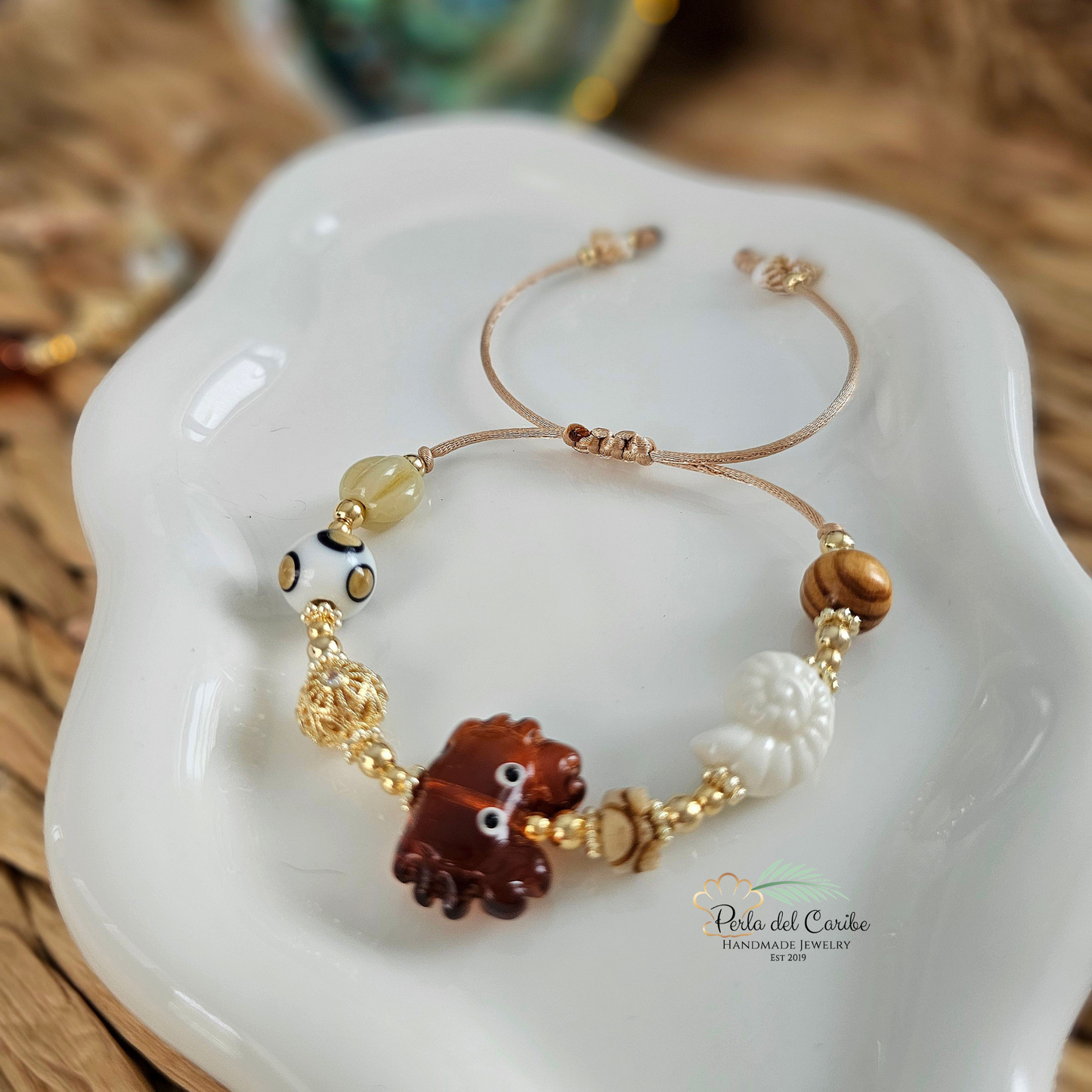Brown Crab Adjustable Bracelet
