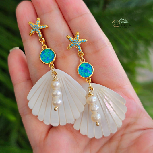 Shells & Pearls Earrings