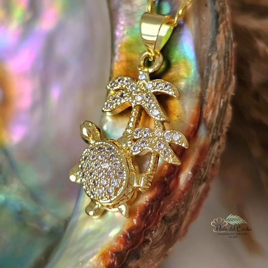 Palm Tree & Sea Turtle Chain