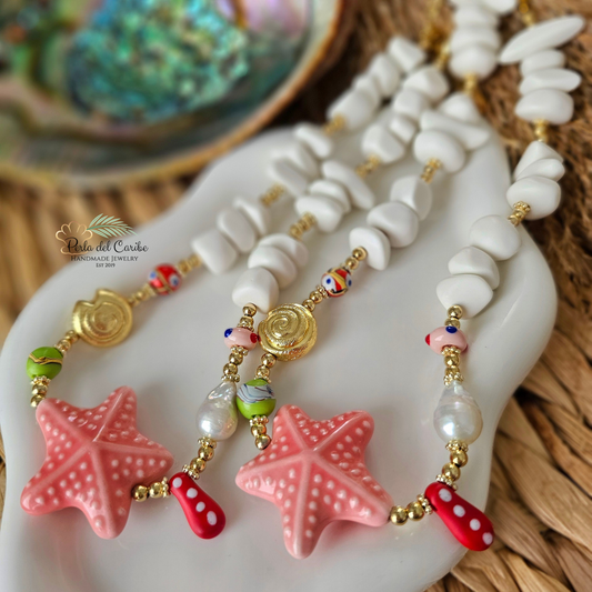 Chunky Starfish Choker( Pink)
