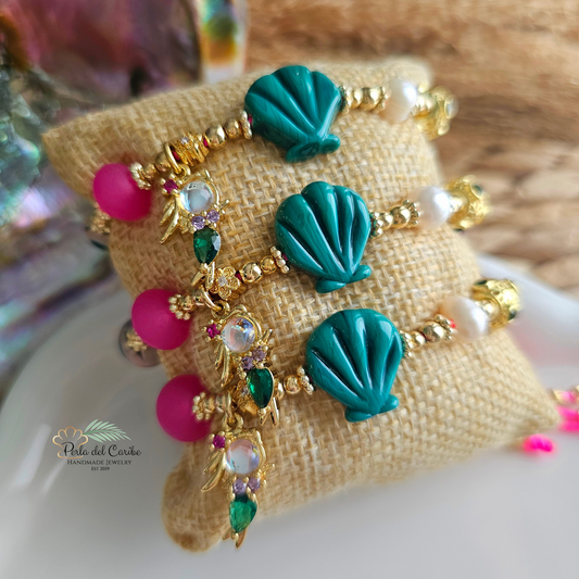 Opal Mermaid Seashell Bracelet