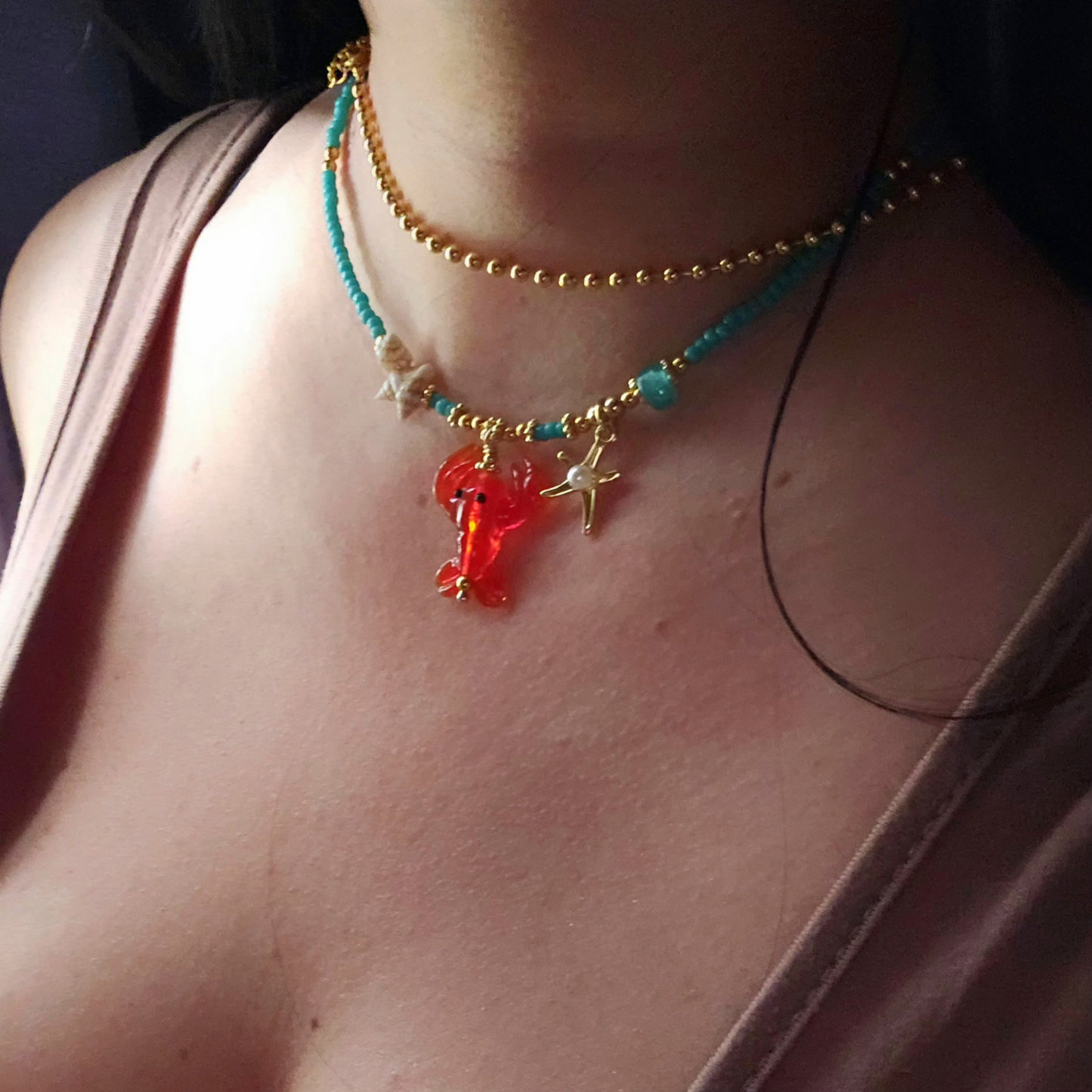 Larry the Lobster / Sebastian Crab 2.0 Necklace
