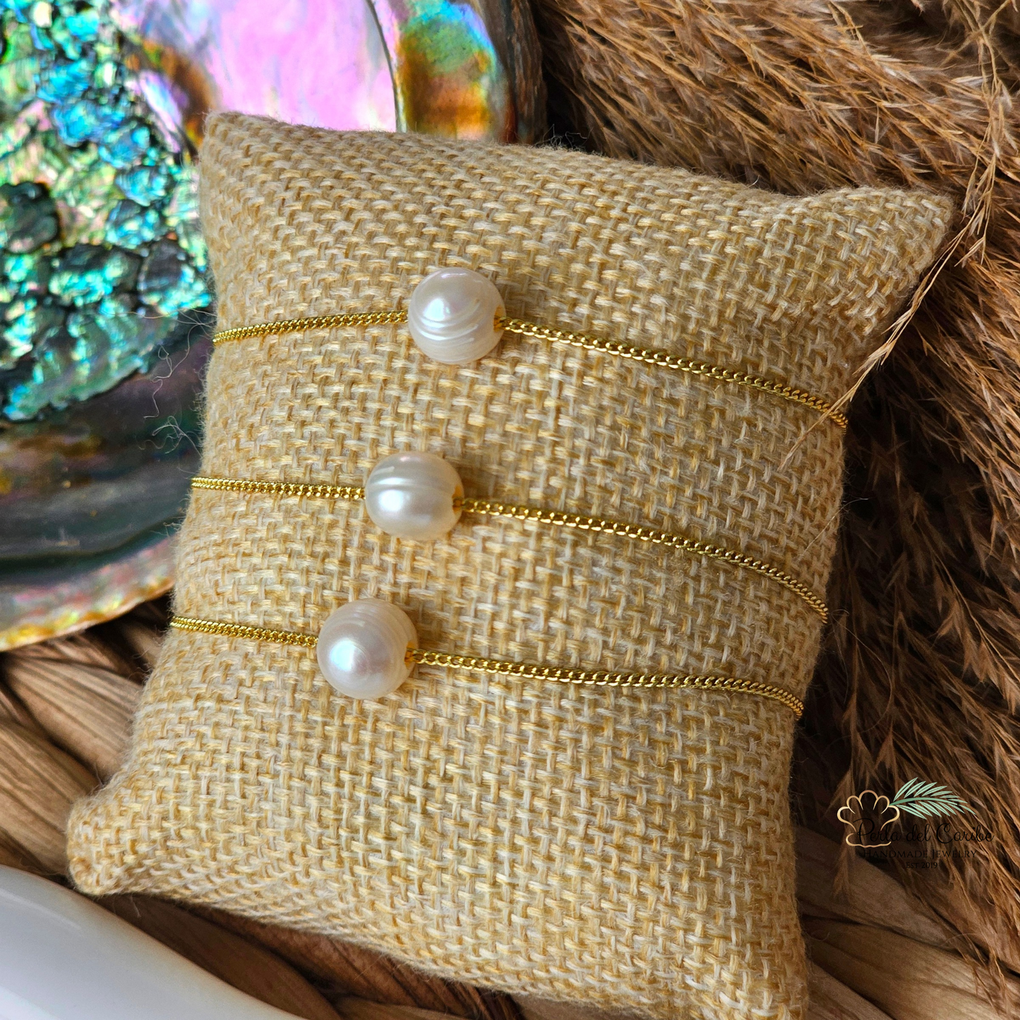 Minimalist Pearl Bracelet/ Sunshine