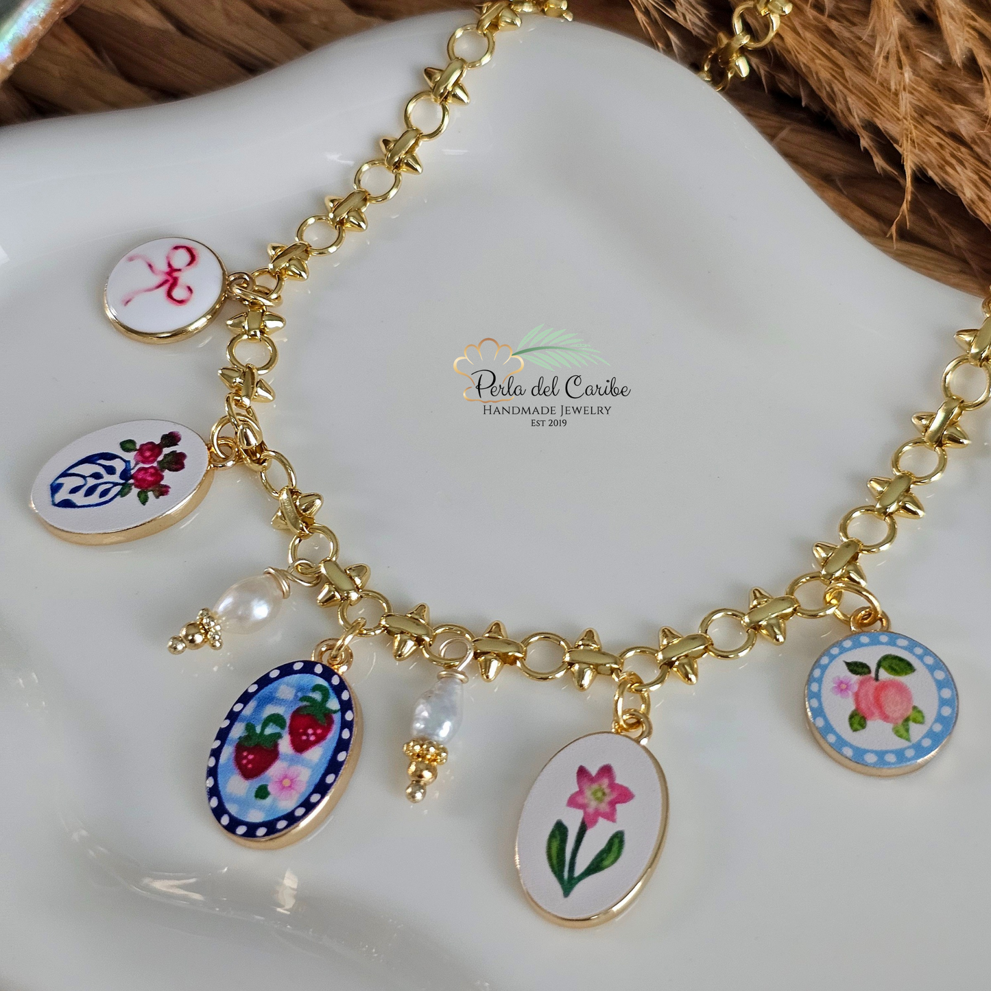 Vintage Multi Charm Necklace (Coquette)