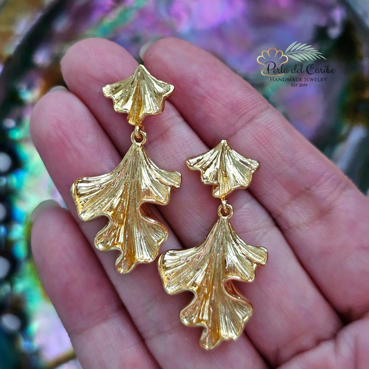Ginkgo Leaf Earrings