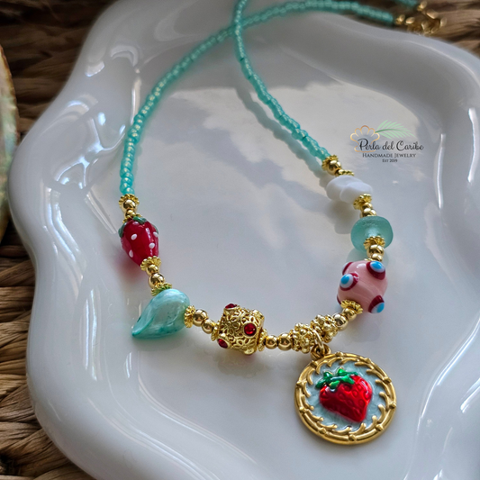 Vintage Strawberry Choker