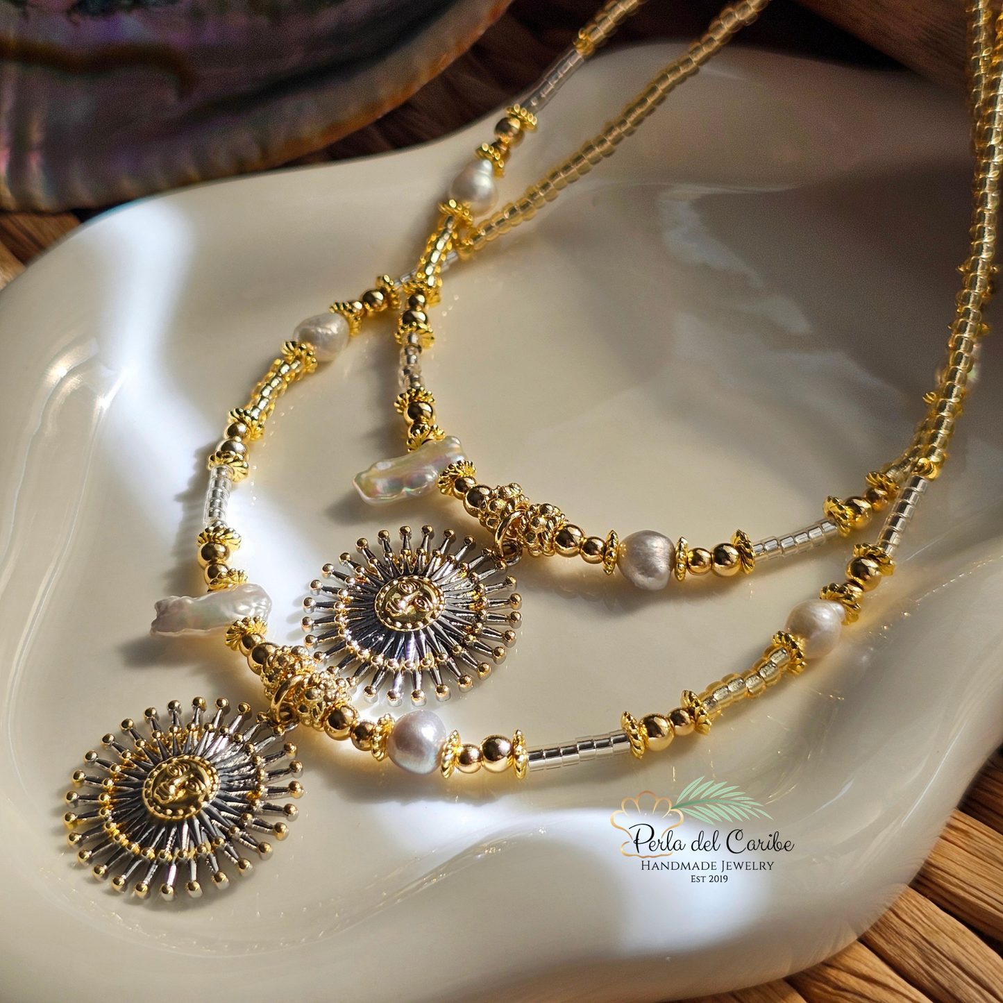 Sun & Moon Two-Tone Necklace