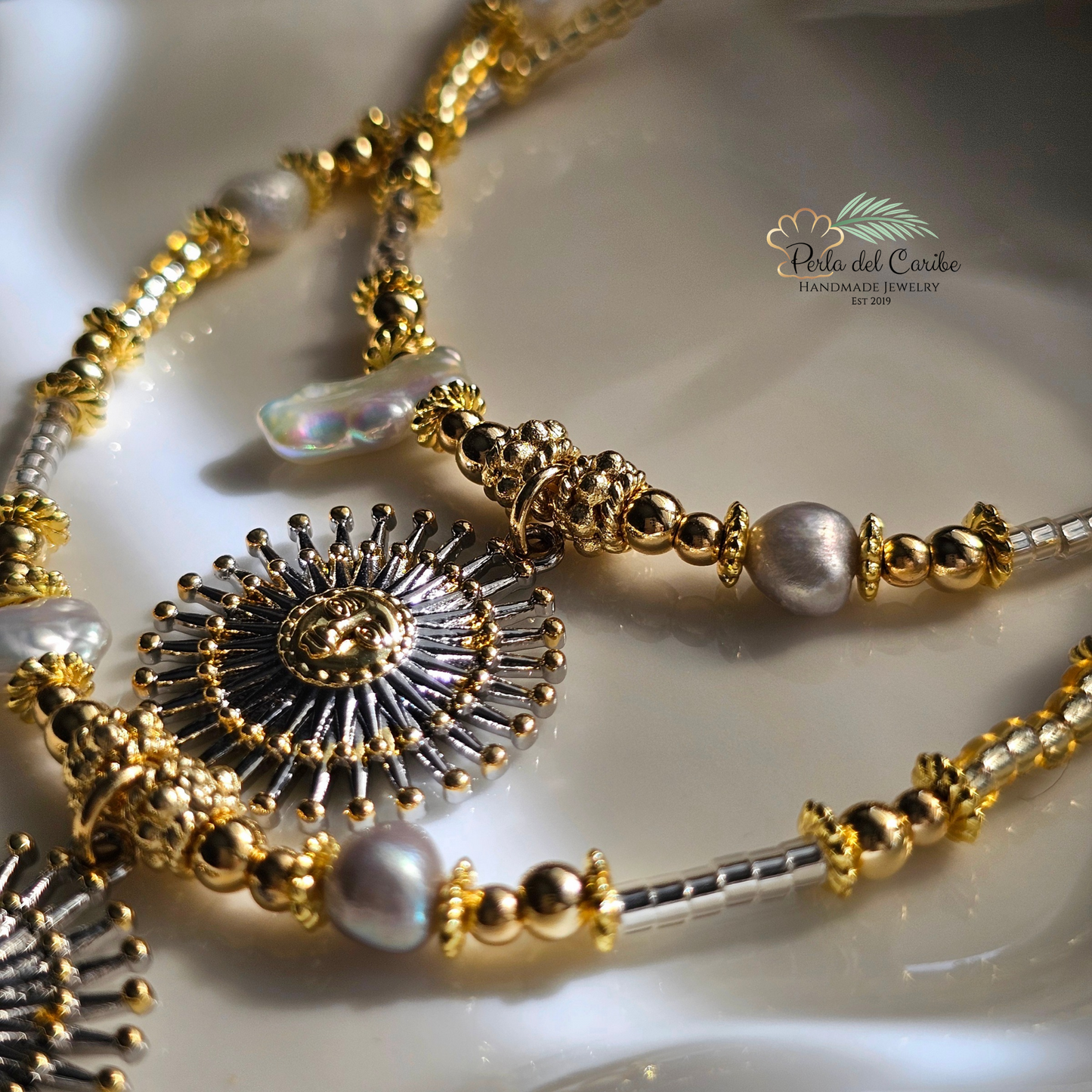 Sun & Moon Two-Tone Necklace