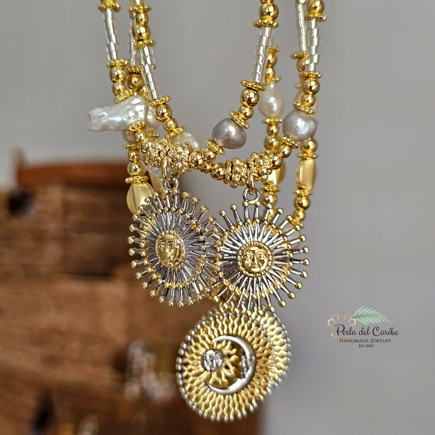 Sun & Moon Two-Tone Necklace