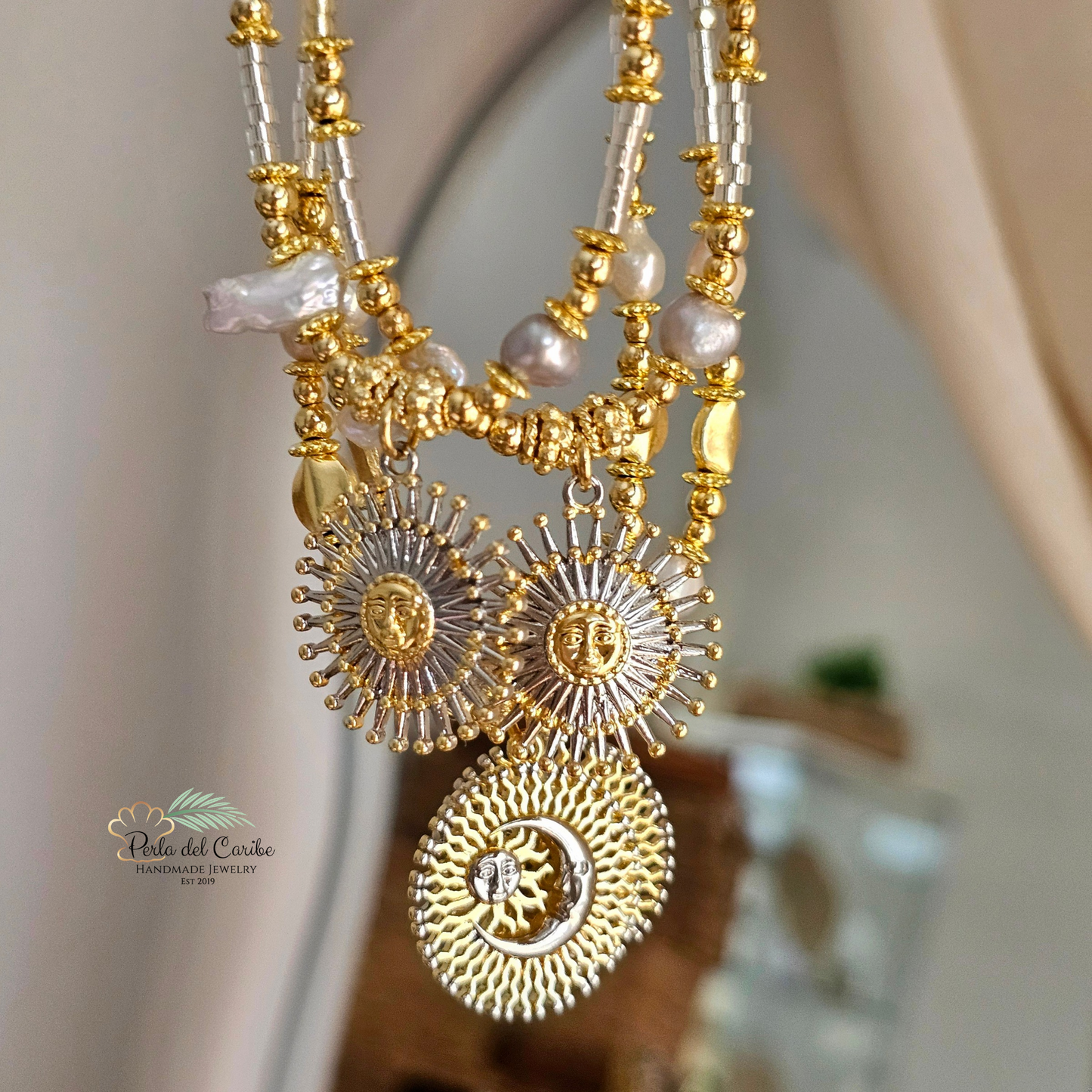 Sun & Moon Two-Tone Necklace