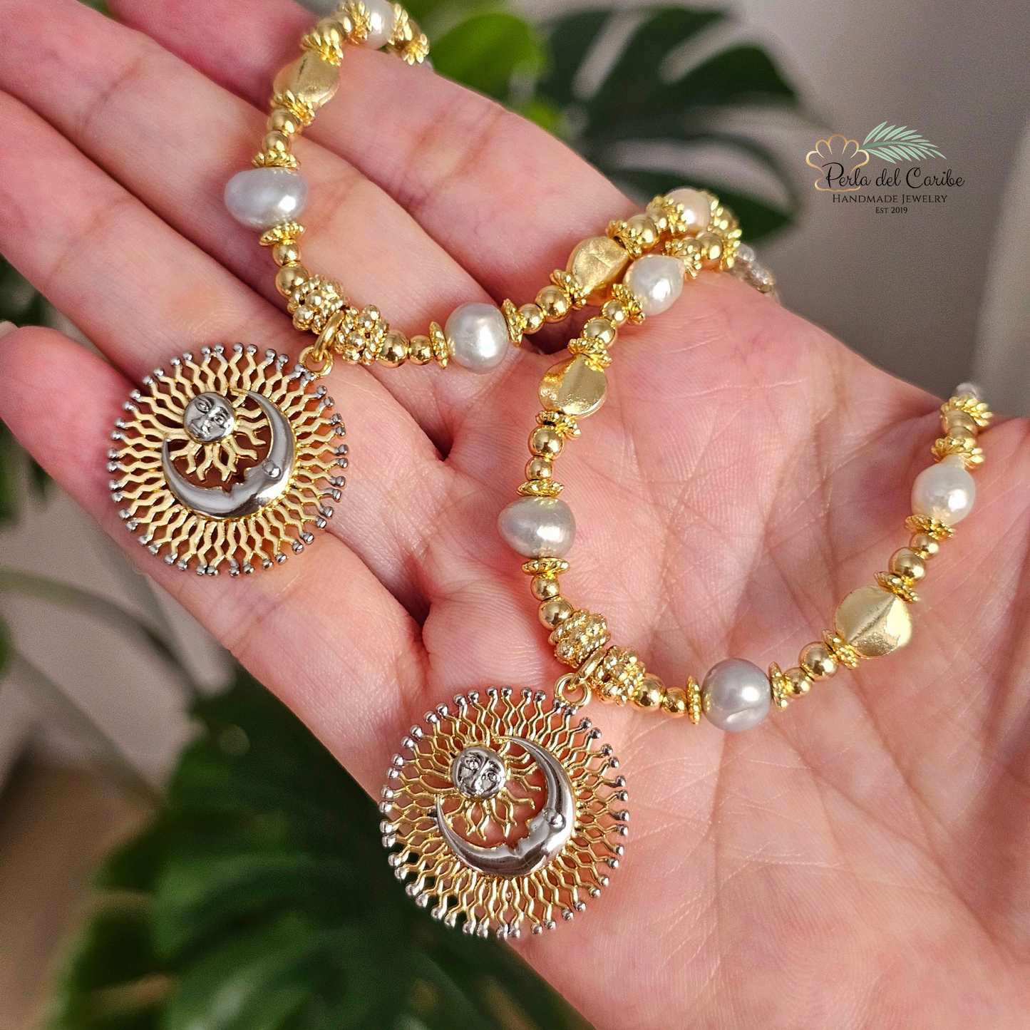 Sun & Moon Two-Tone Necklace