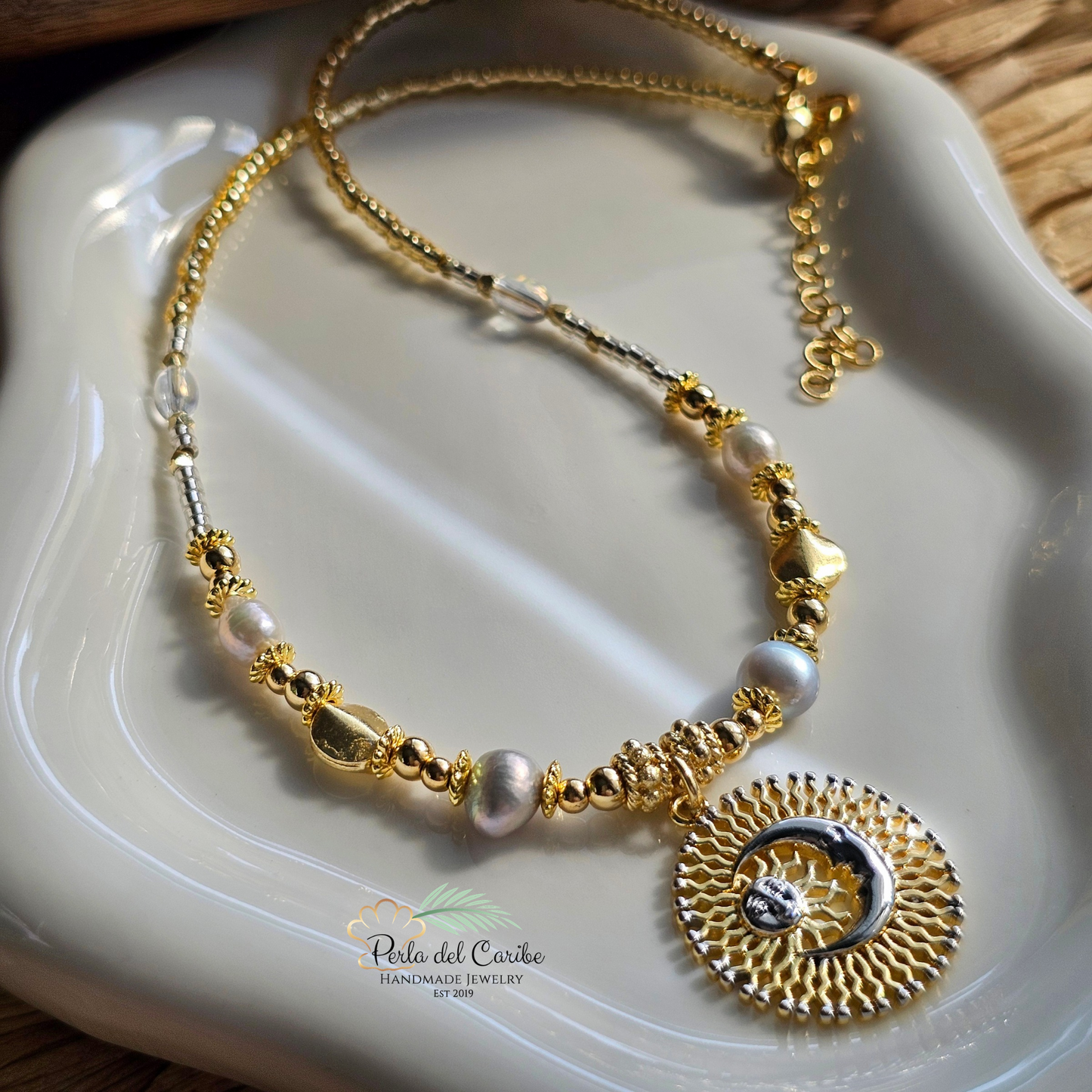 Sun & Moon Two-Tone Necklace