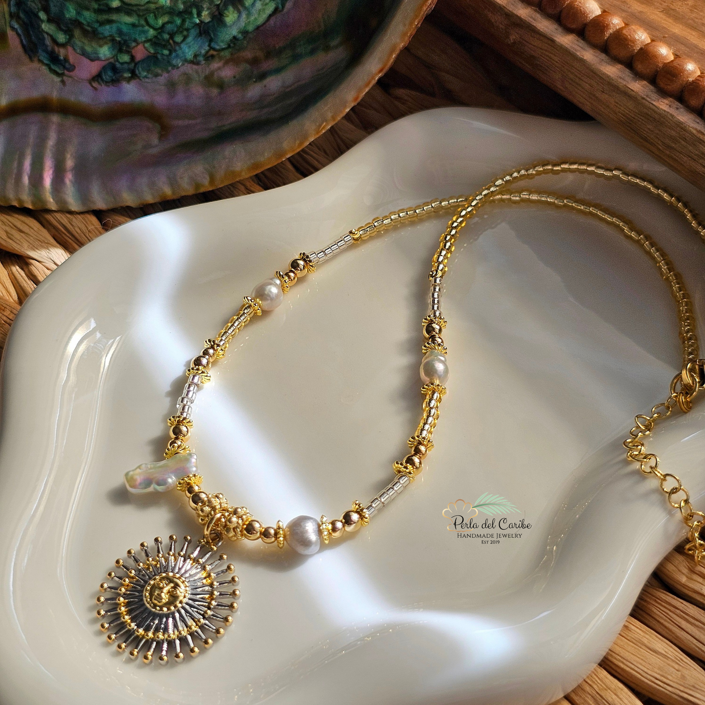 Sun & Moon Two-Tone Necklace