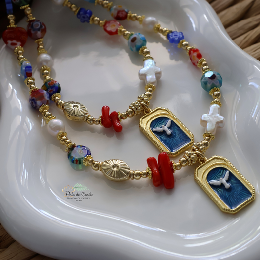 Espíritu Santo Millefiori Necklace