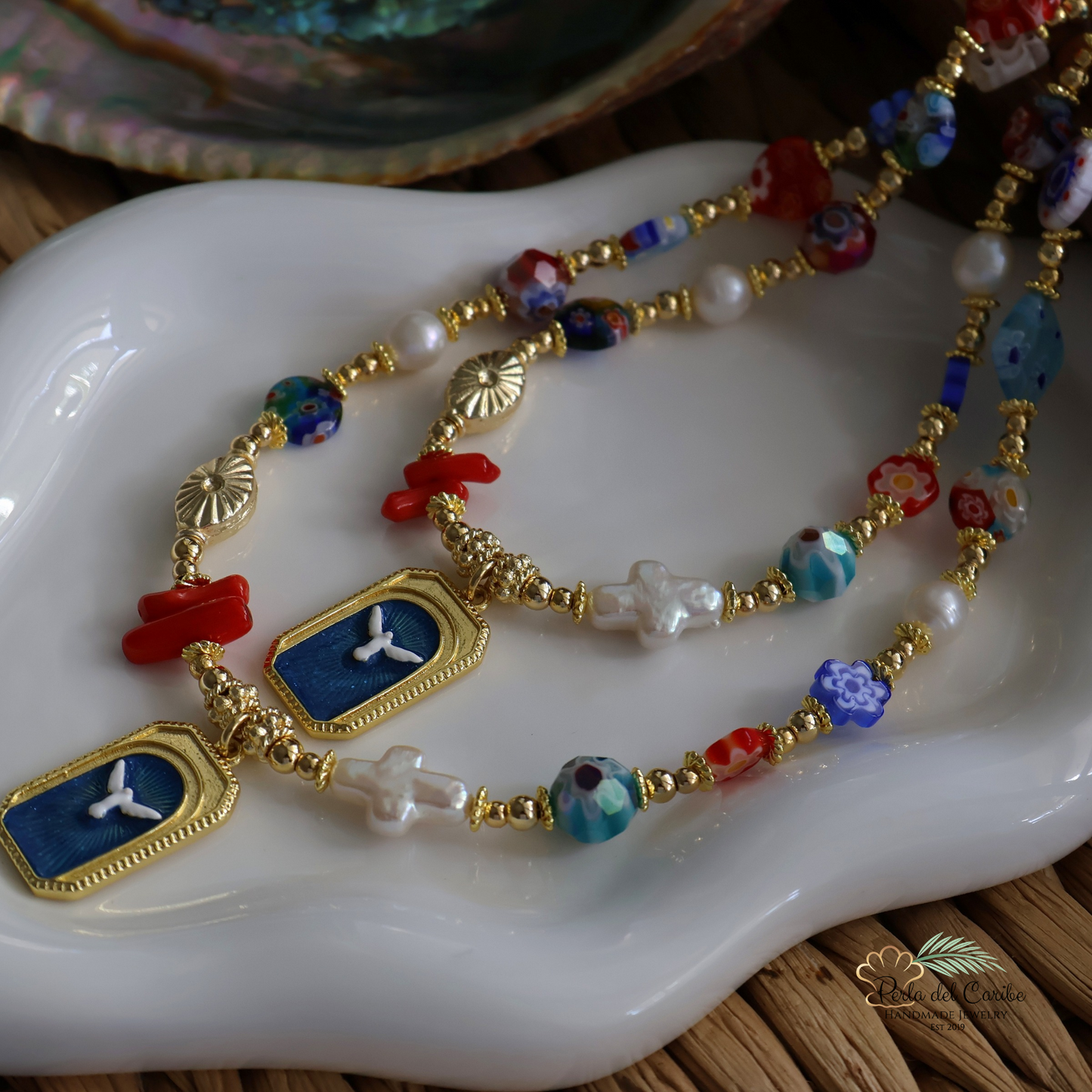 Espíritu Santo Millefiori Necklace