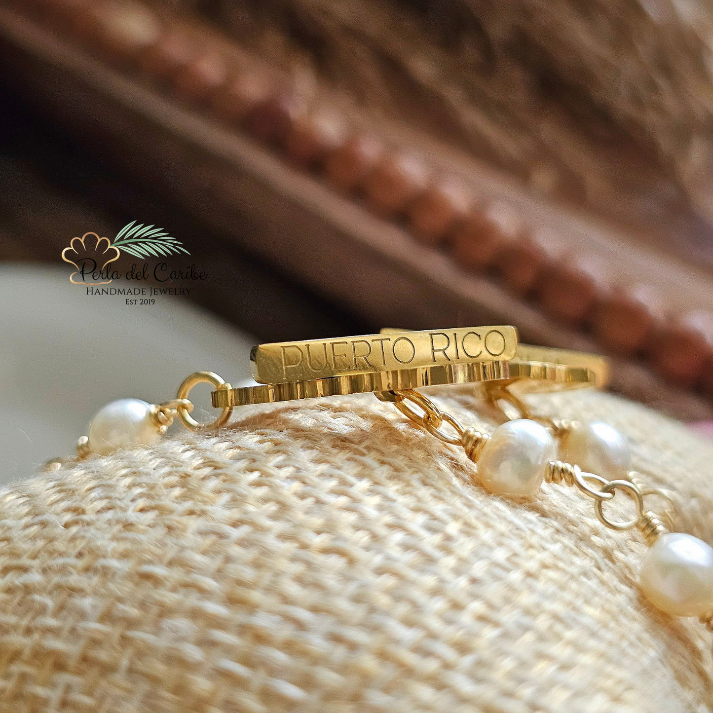 Puerto Rico Map Wired Bracelet