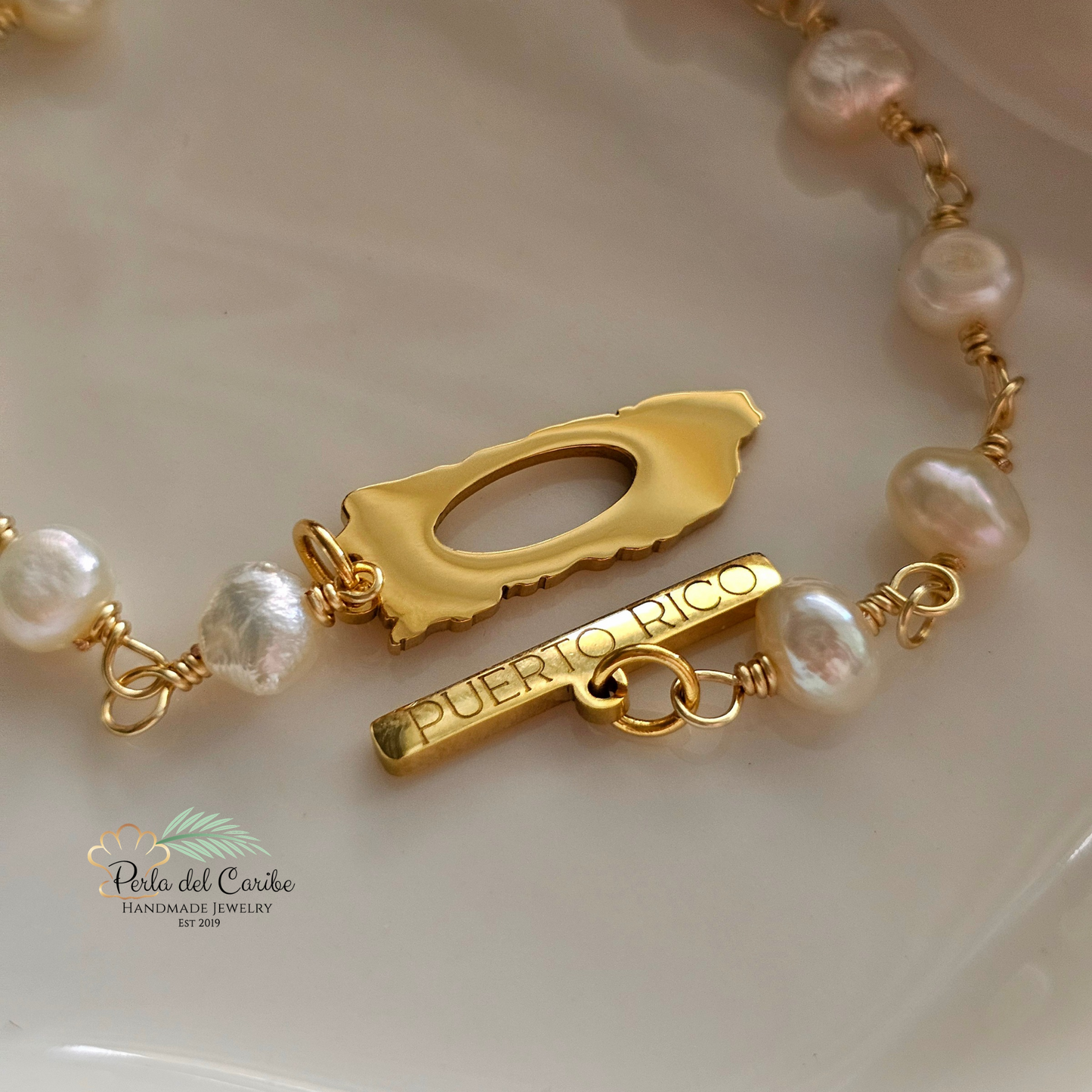 Puerto Rico Map Wired Bracelet