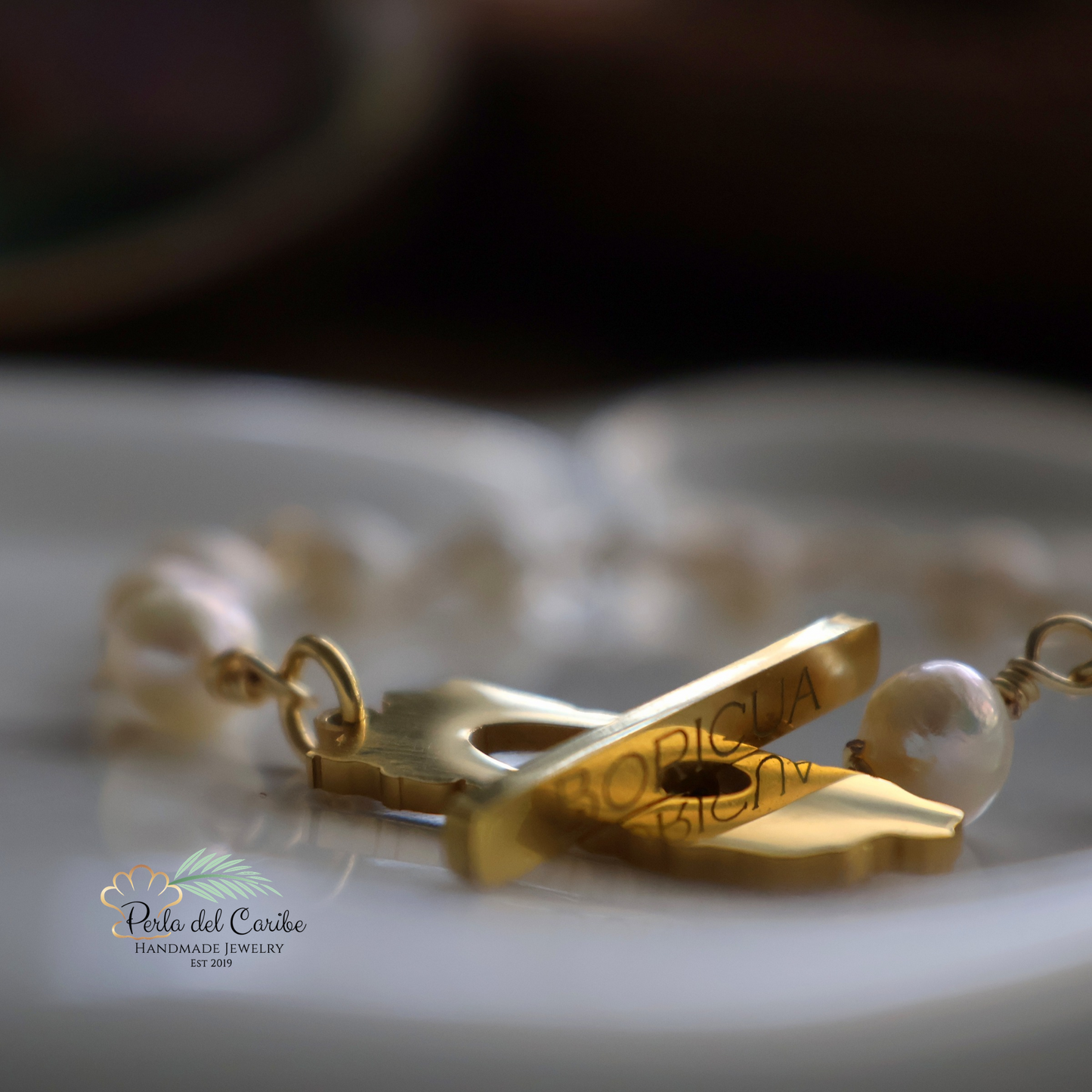 Puerto Rico Map Wired Bracelet