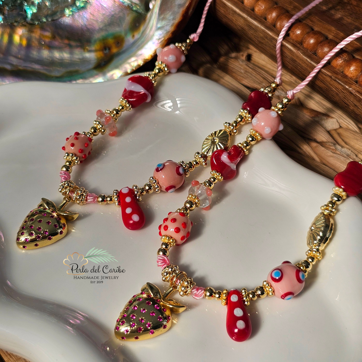 Berry Murano Cord Necklaces