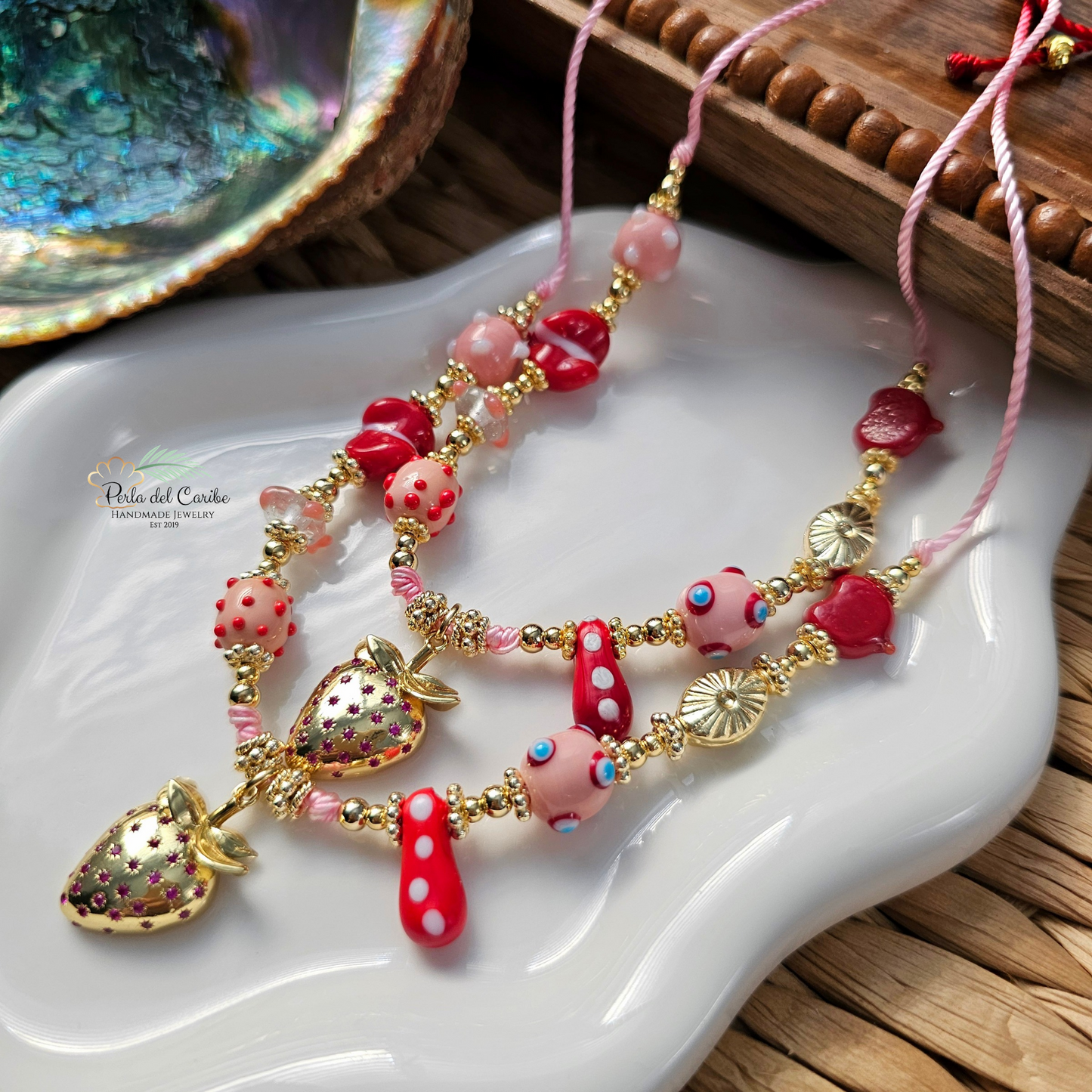 Berry Murano Cord Necklaces