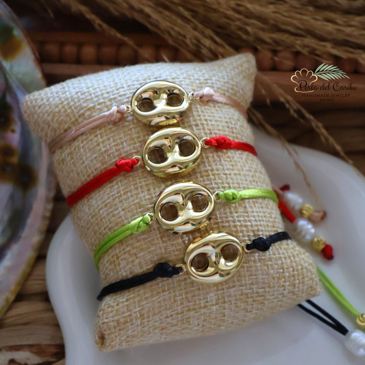 Coffee Bean Cord Adjustable Bracelet