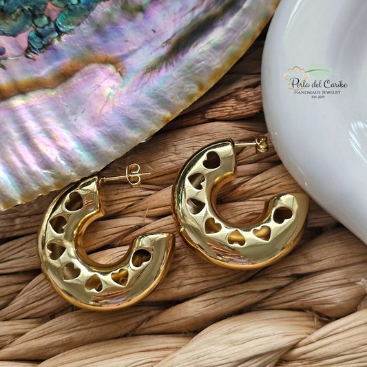 Chunky Heart Earrings