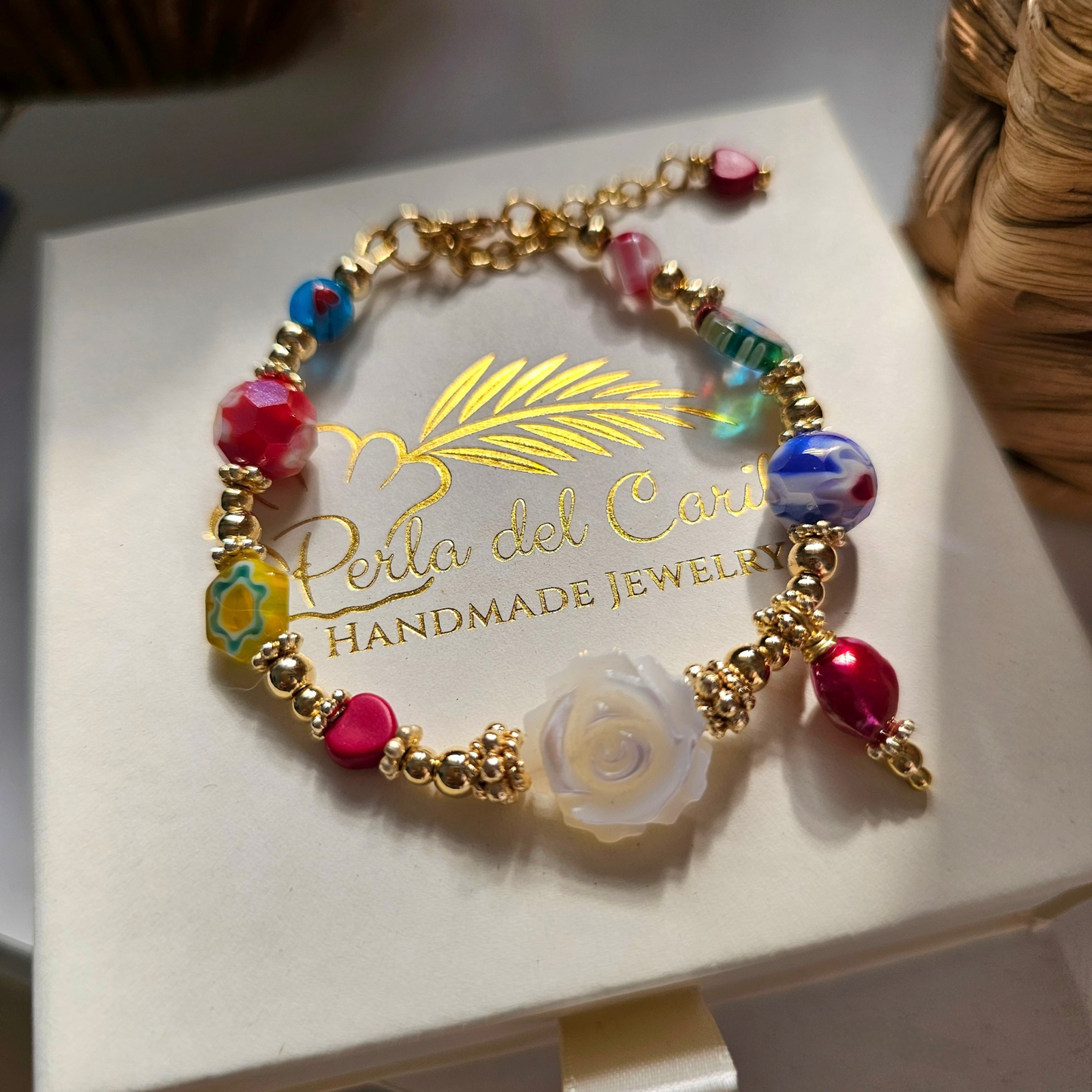 Mother of Pearl Rose Bracelet