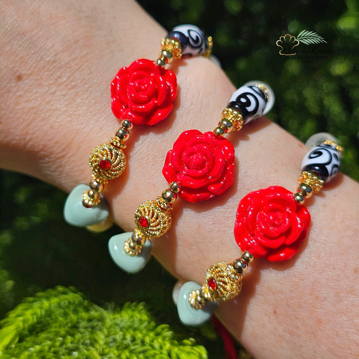 Red Rose Murano Bracelet