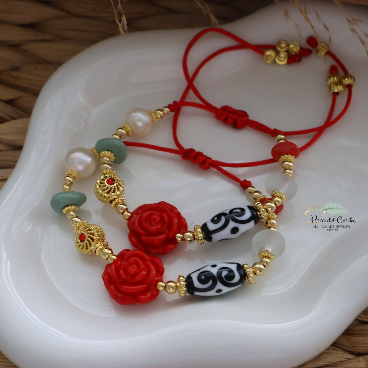 Red Rose Murano Bracelet