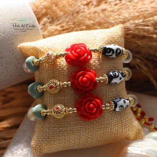 Red Rose Murano Bracelet
