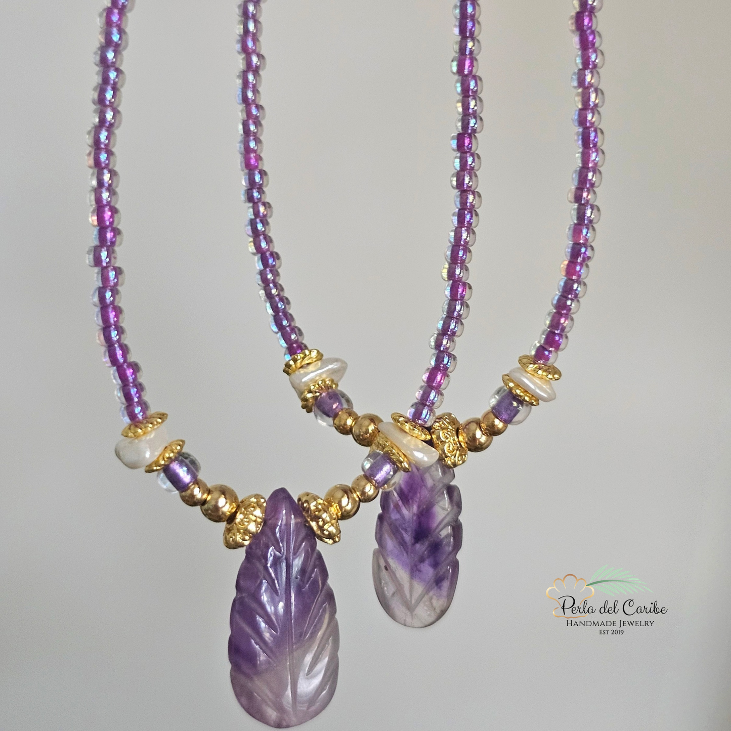 Amatista Leaf Choker Necklace