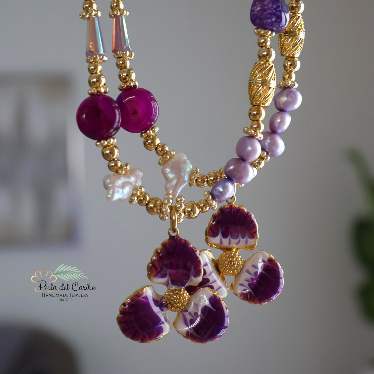 Velvet Orchid Necklace