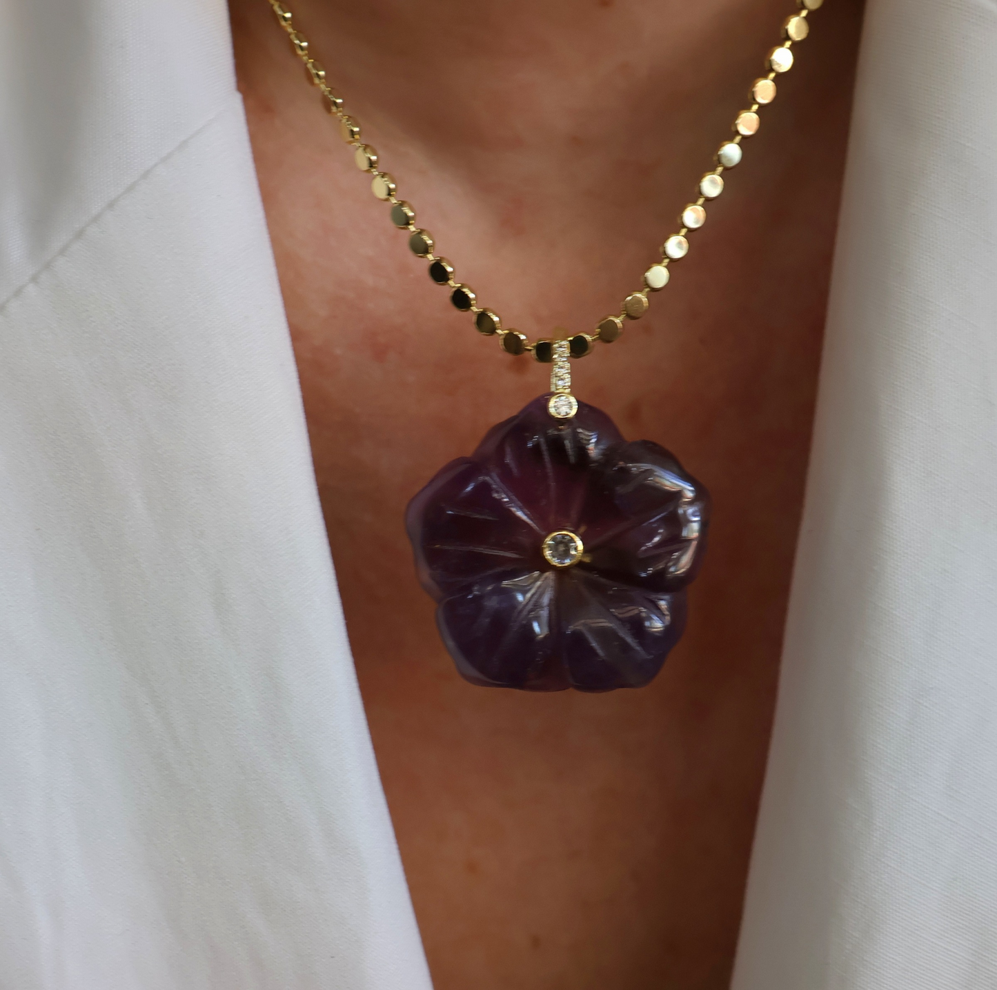 Gemstone Flower Chain