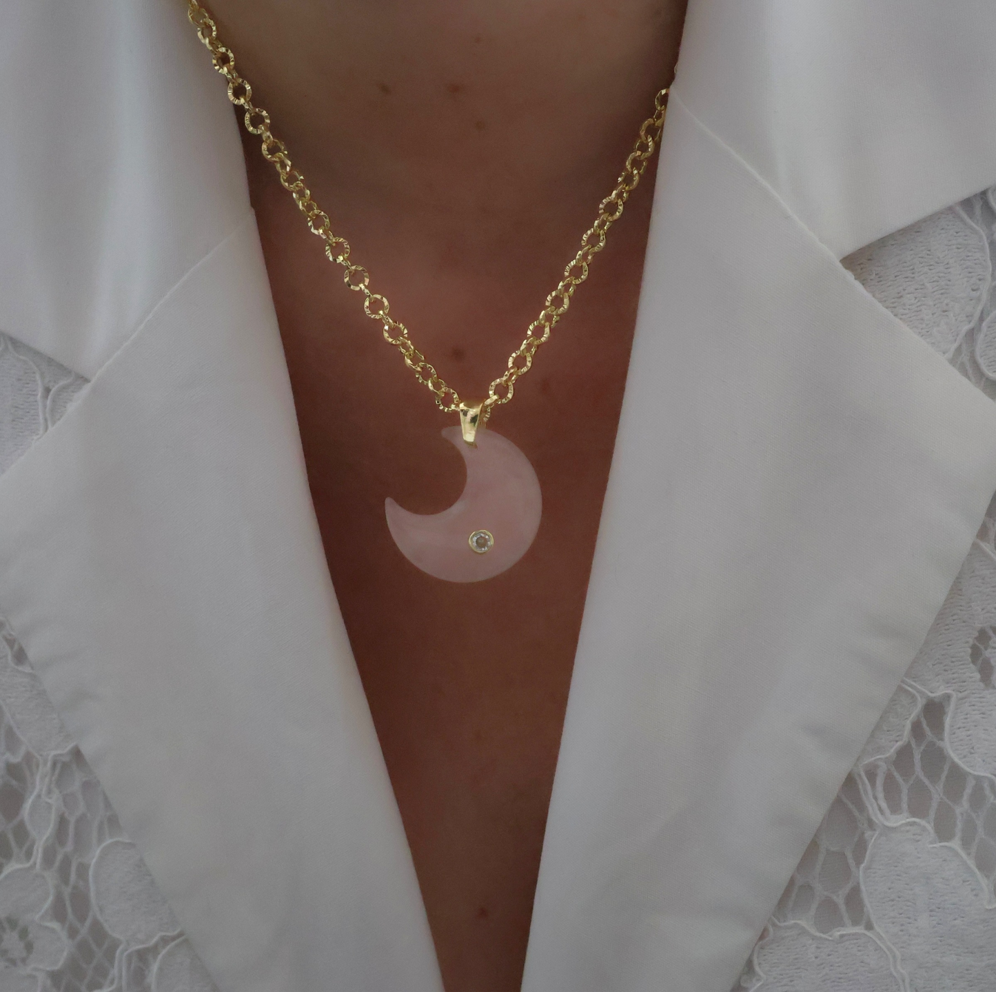 Gemstone Moon Chain