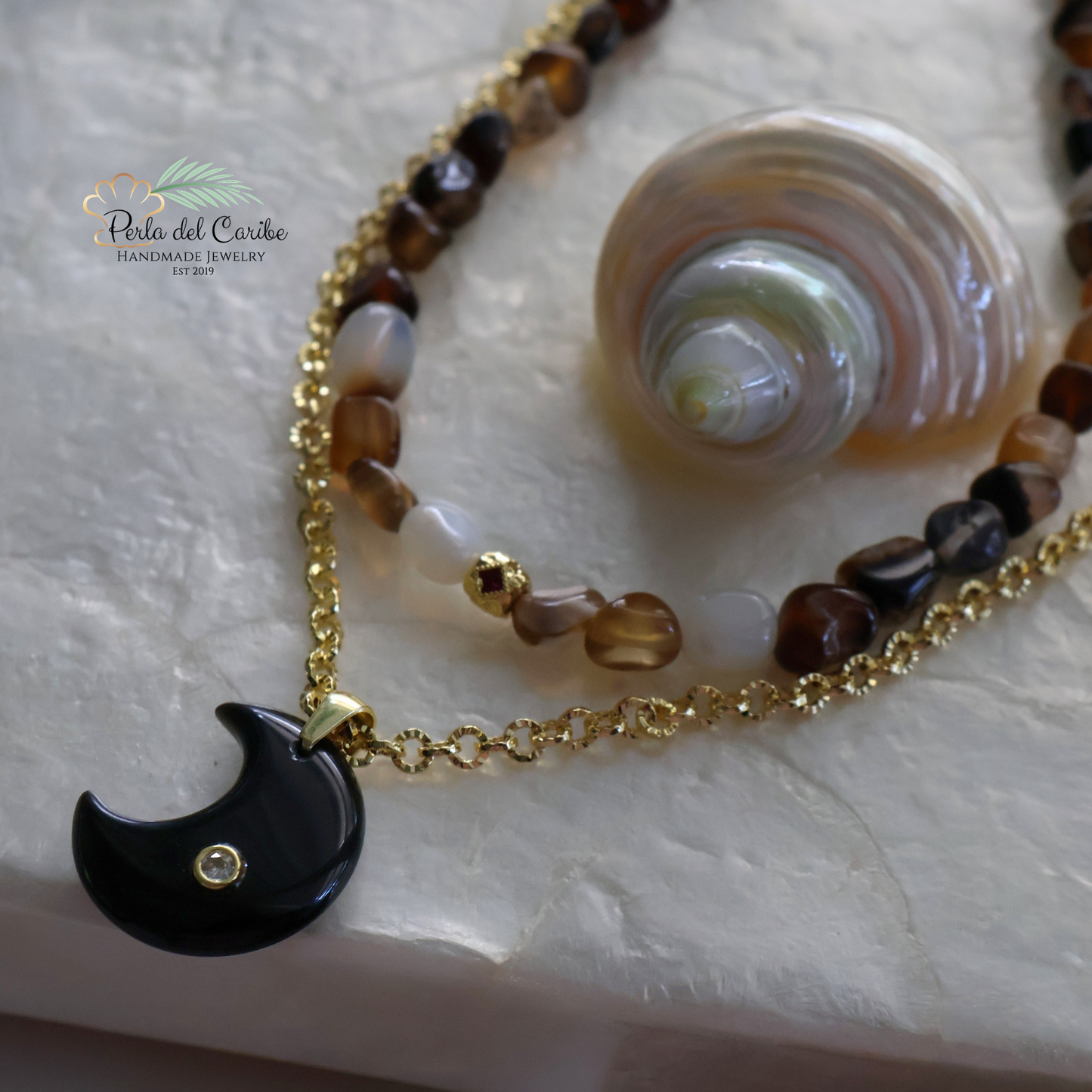 Gemstone Moon Chain