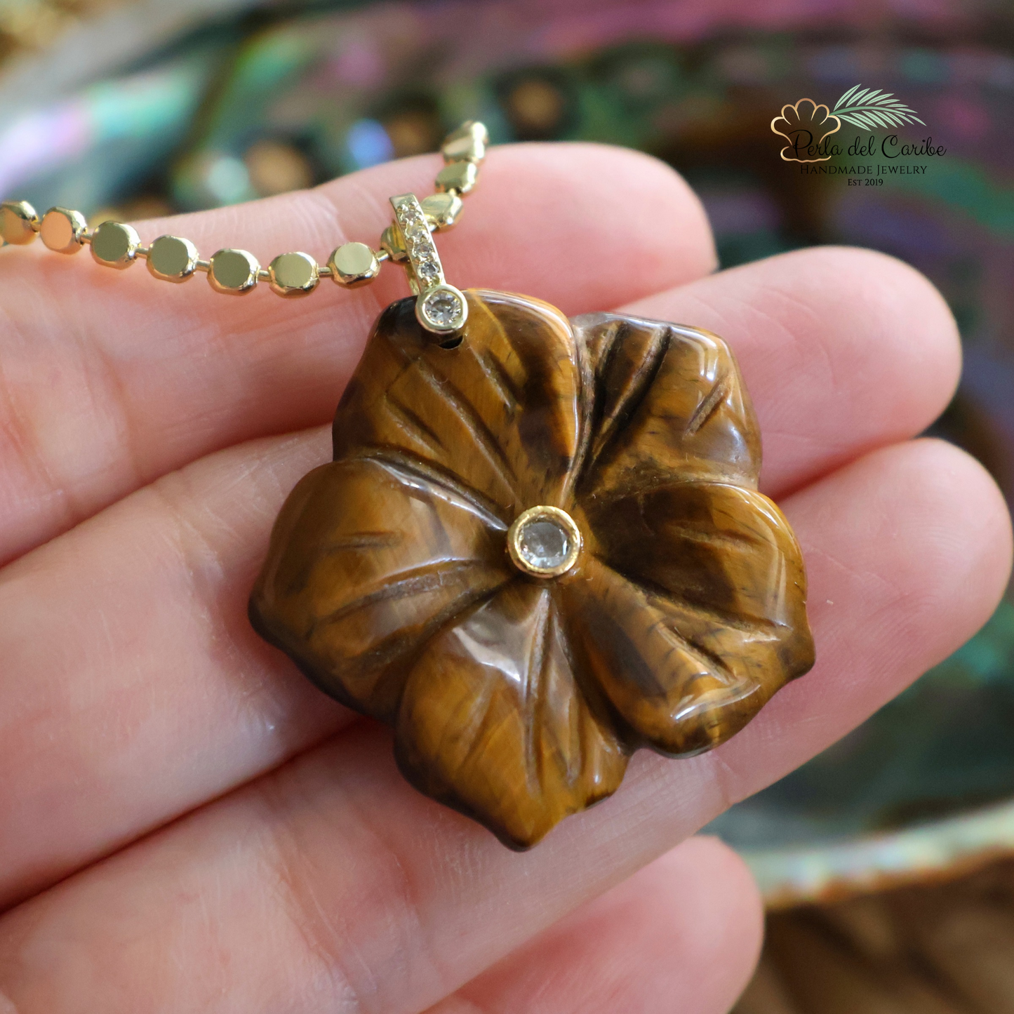 Gemstone Flower Chain